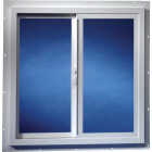 Dup-Corp. Agriclass 36 In. W x 36 In. H White Vinyl Tempered Glass Double Slide Utility Window Image 1