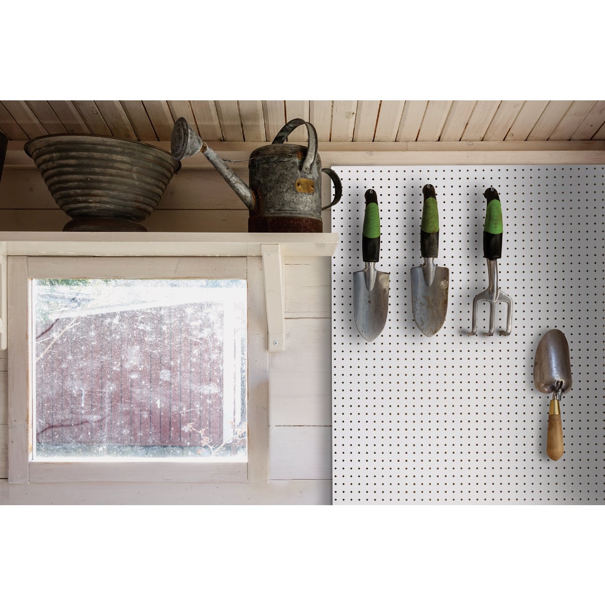 Global Product Sourcing 3/16 In. x 4 Ft. x 8 Ft. White Tempered Hardboard Pegboard Image 2