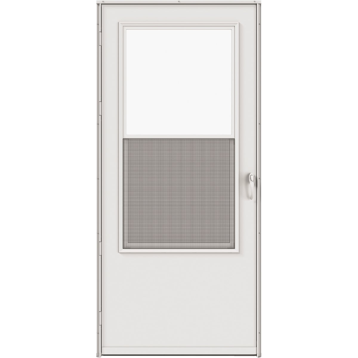 Larson 36 In. W x 80 In. H x 1 In. Thick White Self-Storing Vinyl Storm Door