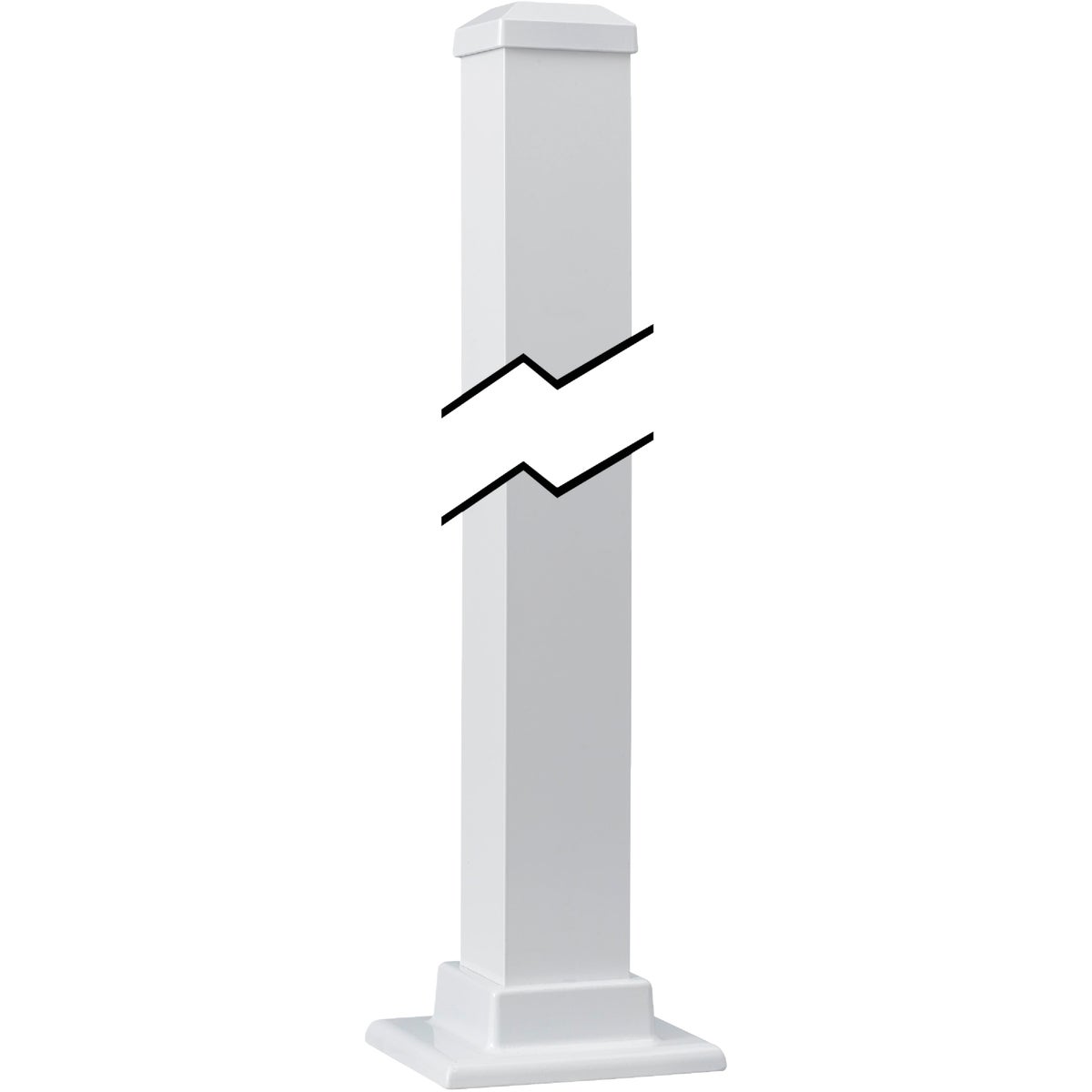Gilpin Summit Series 2-1/2 In. x 2-1/2 In. x 43 In. White Aluminum Newel Post