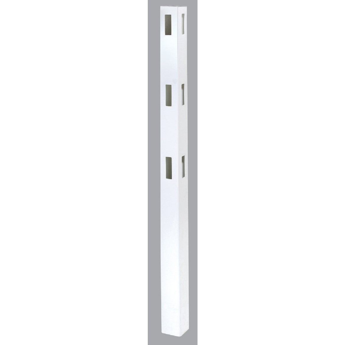Outdoor Essentials 5 In. x 5 In. x 84 In. White Corner 3-Rail Fence Vinyl Post