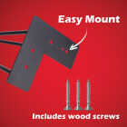 Waddell 28 In. Black Metal 3-Prong Hairpin Leg Image 2