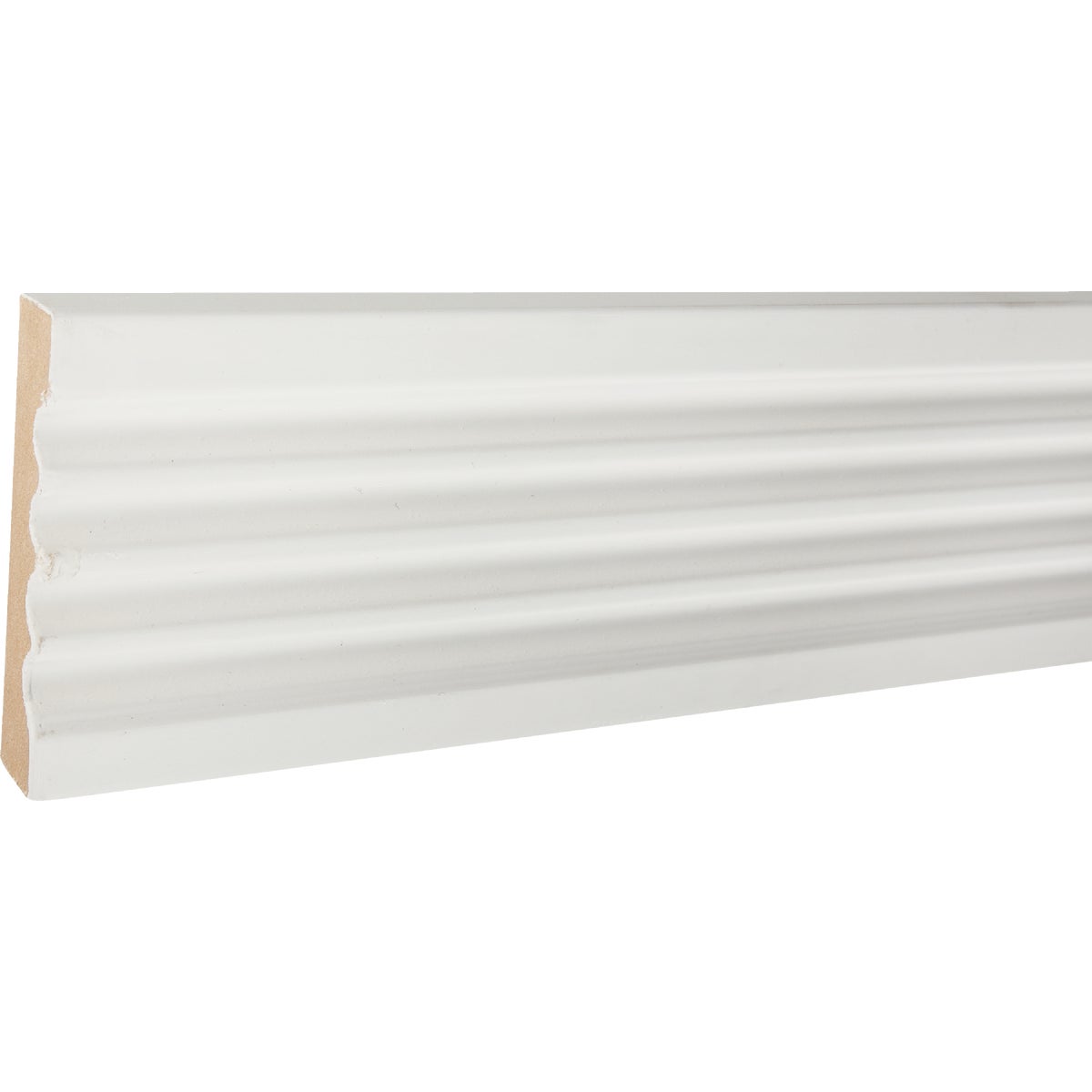 House of Fara 3/4 In. W. x 3 In. H. x 8 Ft. L. White MDF Fluted Casing Molding Image 2