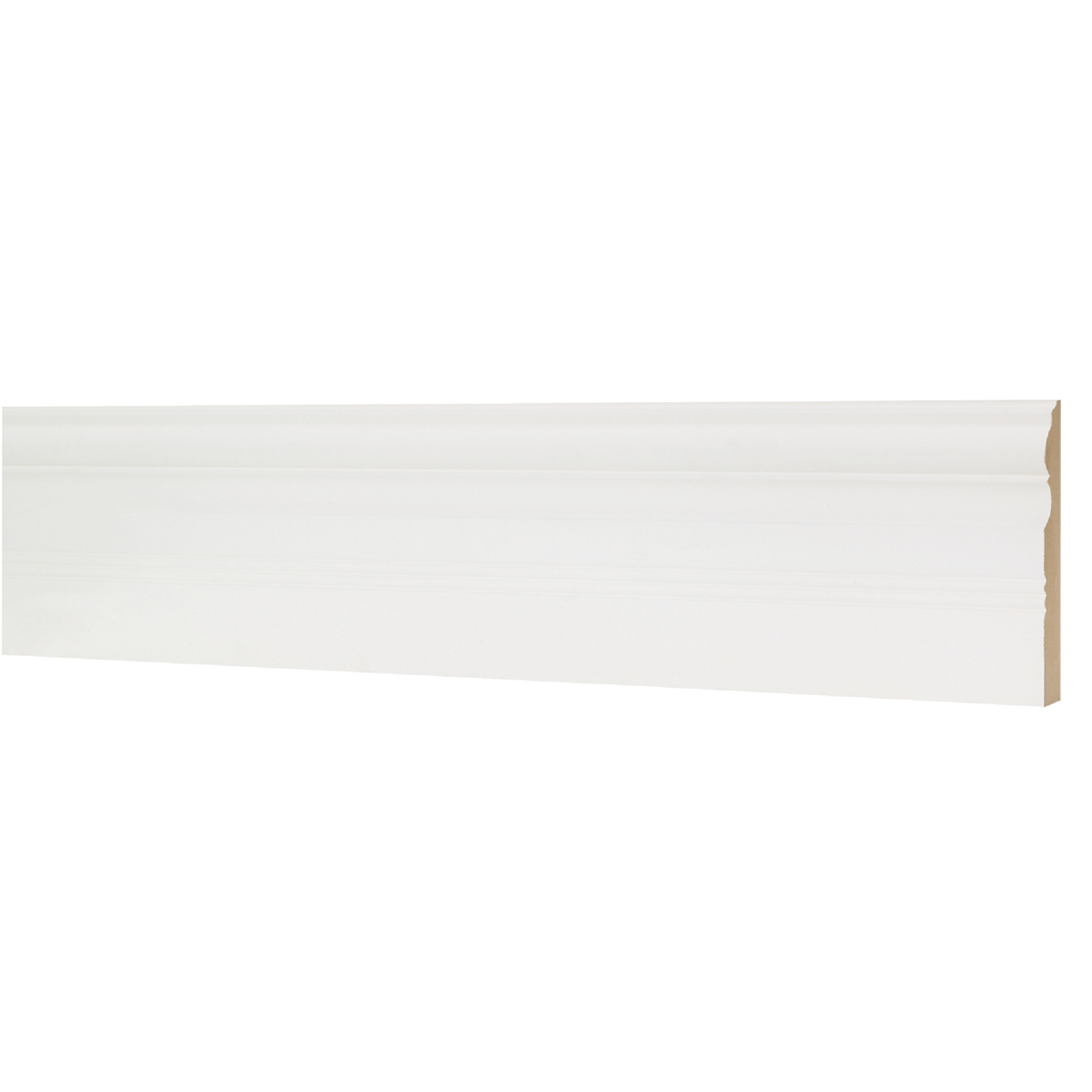 House of Fara 3/4 In. W. x 6-1/2 In. H. x 8 Ft. L. White MDF Victorian Base Molding Image 3