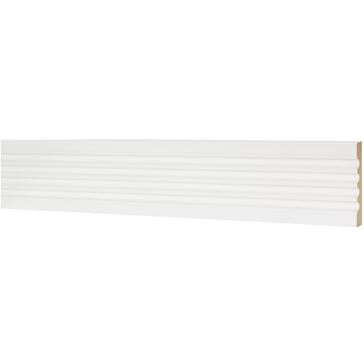House of Fara 3/4 In. W. x 5-1/4 In. H. x 8 Ft. L. White MDF Fluted Casing Molding Image 2
