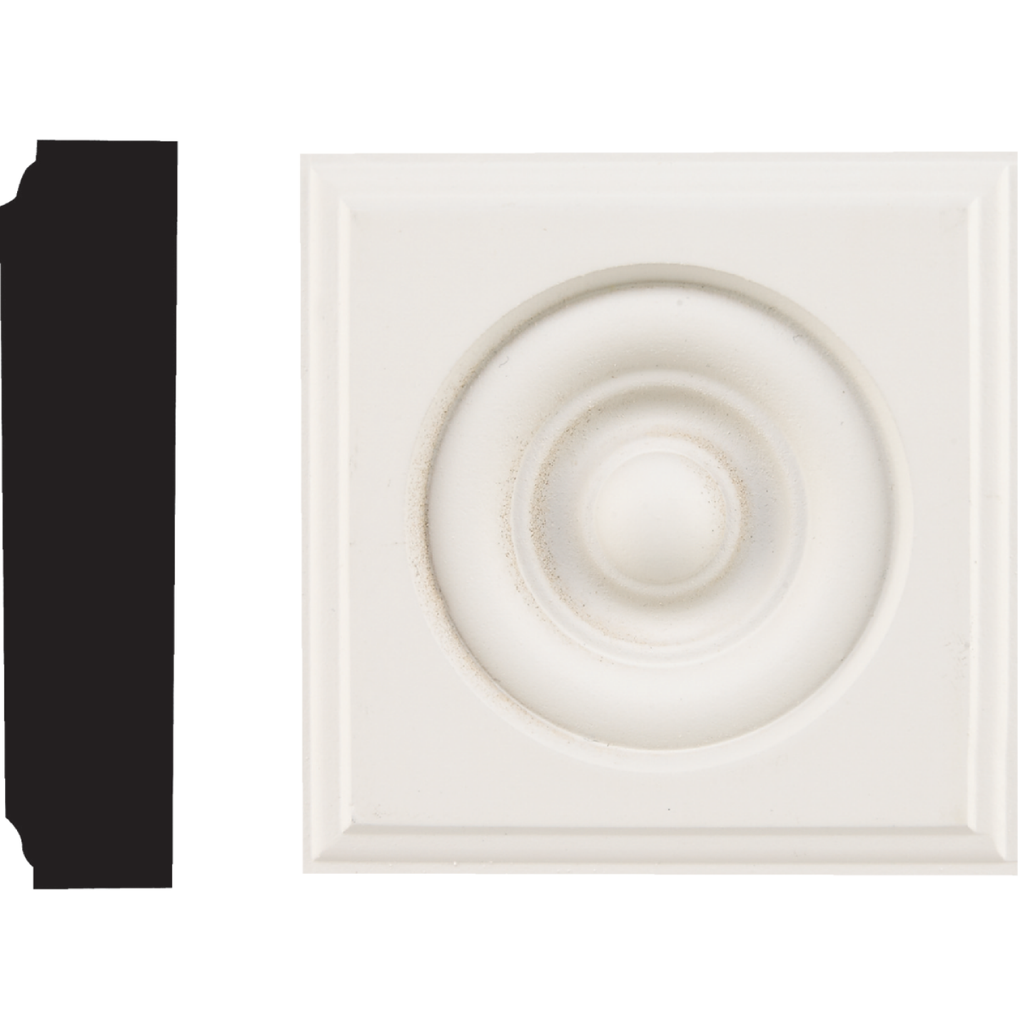 House of Fara 7/8 In. x 3-1/2 In. Primed MDF Rosette Image 1