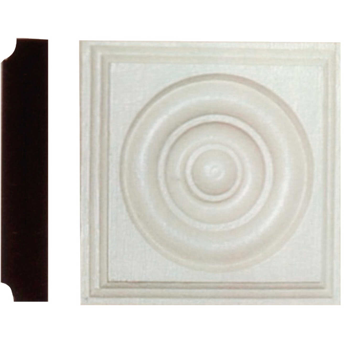 House of Fara 1-1/8 In. x 5-1/2 In. Primed MDF Rosette Image 1