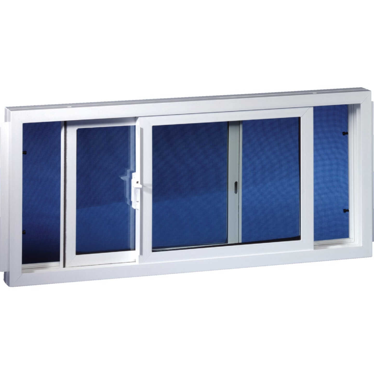 Duo-Corp. 31.875 In. W. x 15.5 In. H White Vinyl Double Slide Basement Window Image 1