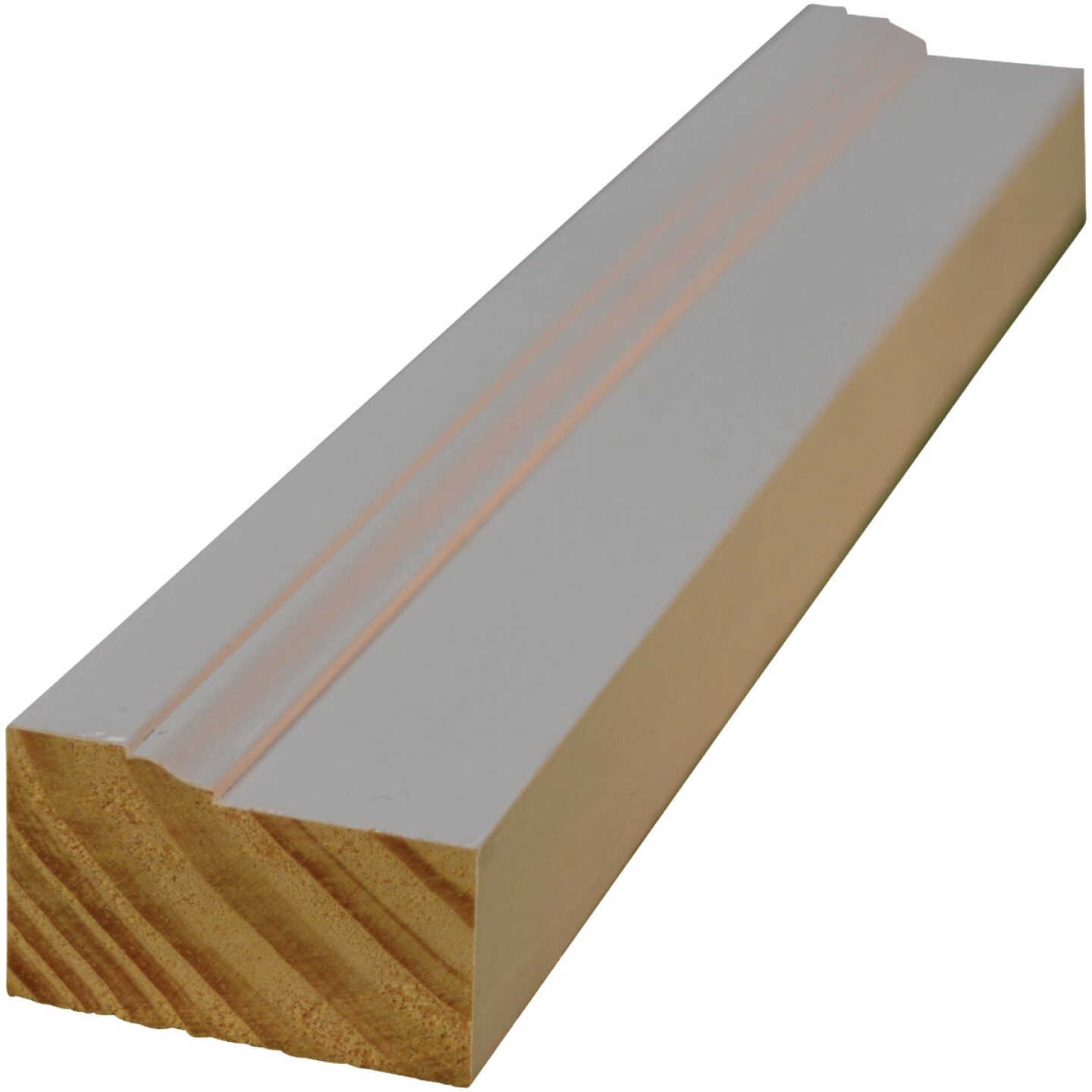 Alexandria Moulding 2 In. x 7 Ft. White Finger Joint Pine Brick Molding Set Image 1
