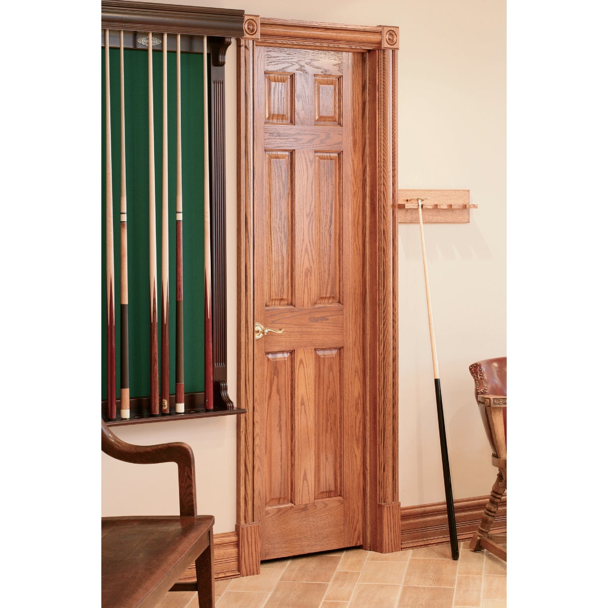 House of Fara 7/16 In. W. x 2-1/4 In. H. x 7 Ft. L. Natural Solid Red Oak Colonial Wood Casing Image 3