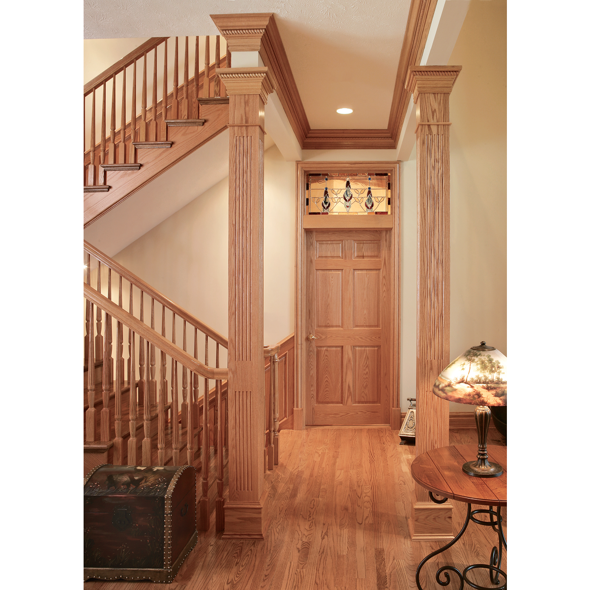 House of Fara 3/4 In. W. x 1-3/4 In. H. x 8 Ft. L. Solid Red Oak Crown Molding Image 2