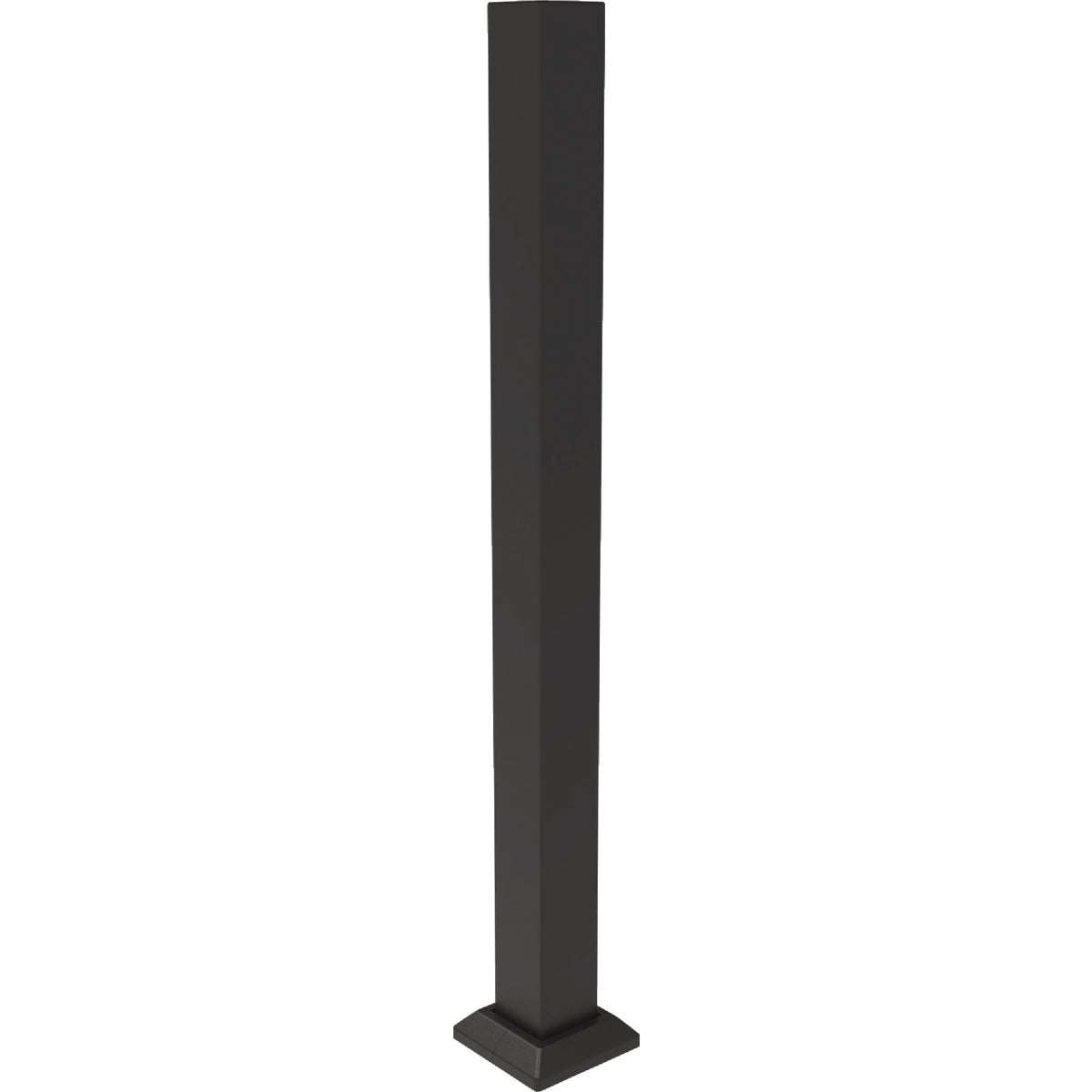 Fortress Building Products Fe26 3 In. x 3 In. x 39.5 In. Black Sand Galvanized Steel Deck Post with Base Cover