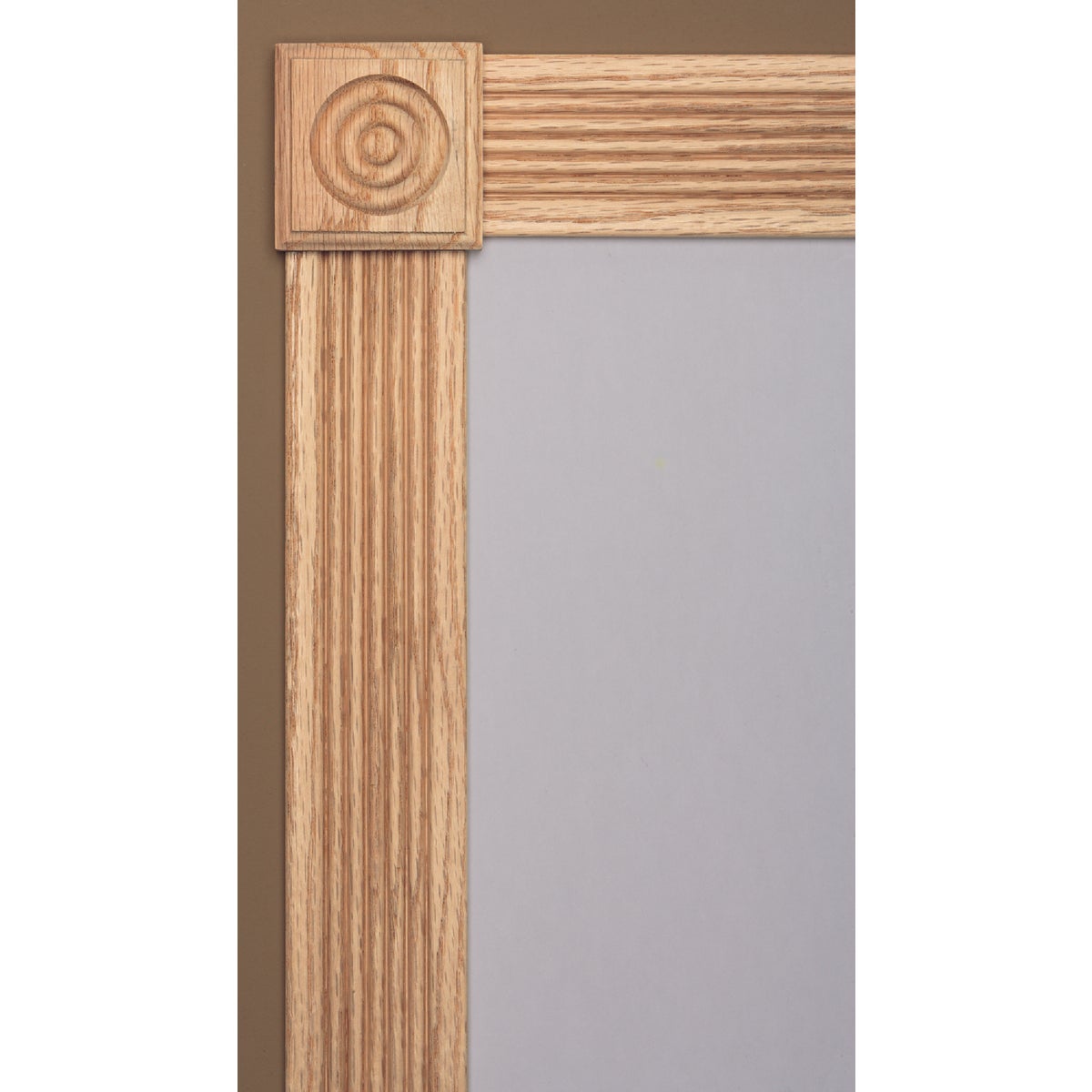 House of Fara 7/8 In. x 2-1/2 In. Unfinished Oak Rosette Block Image 2