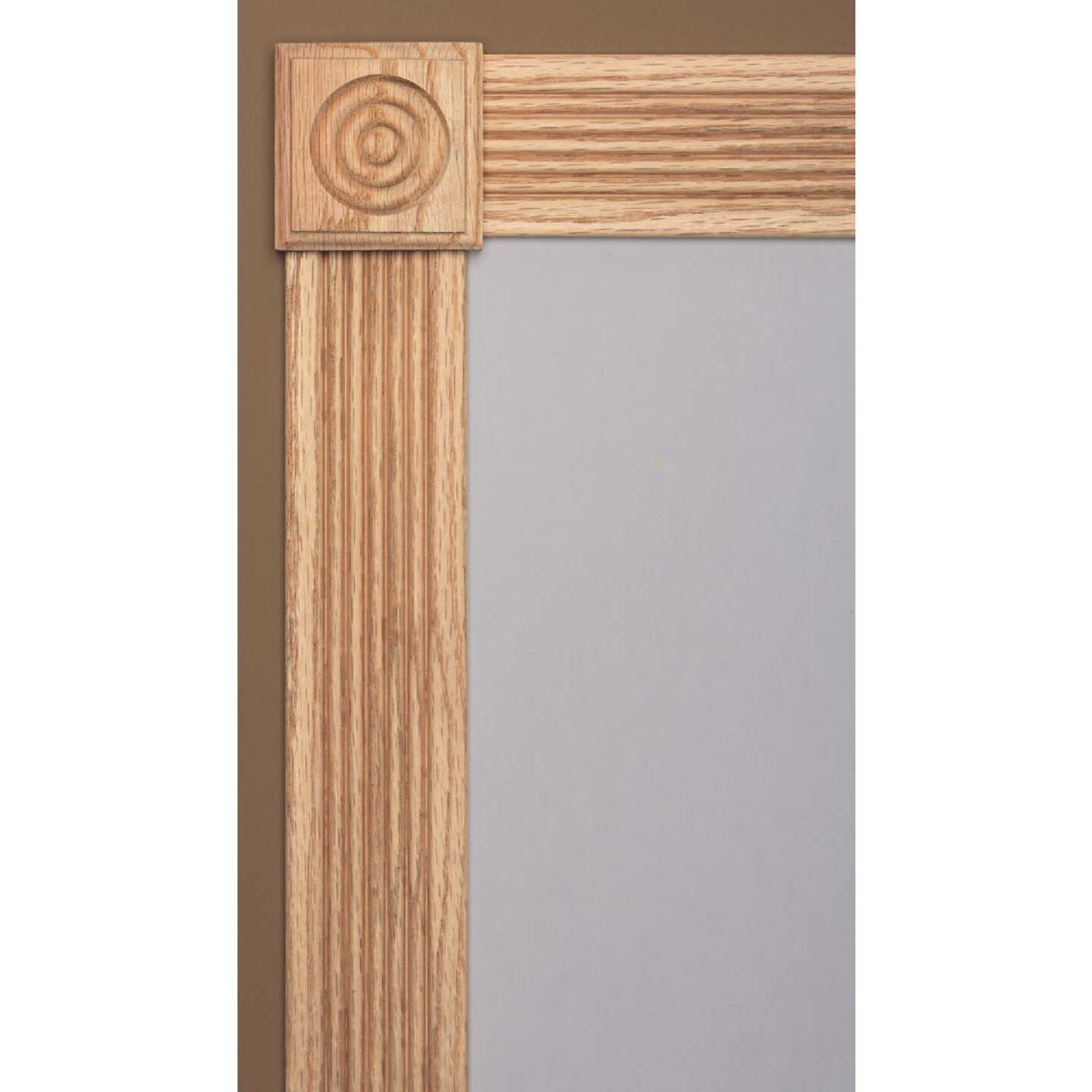 House of Fara 7/8 In. x 2-1/2 In. Unfinished Oak Rosette Block Image 2