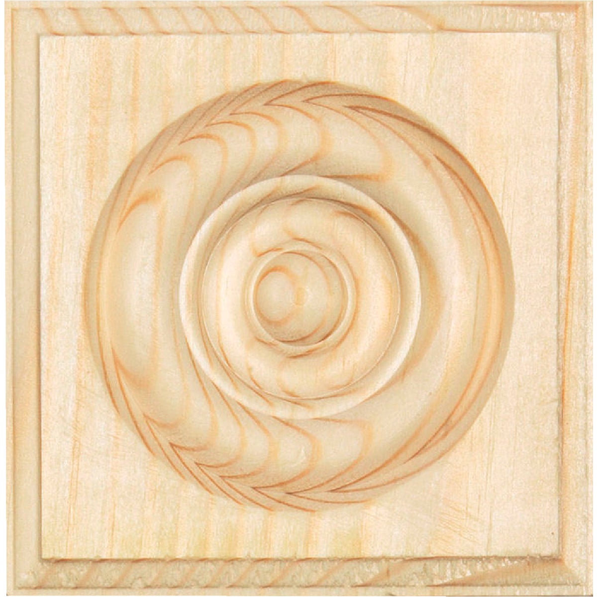 House of Fara 7/8 In. x 3-1/2 In. Unfinished Pine Rosette Image 2