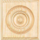 House of Fara 7/8 In. x 3-1/2 In. Unfinished Pine Rosette Image 2