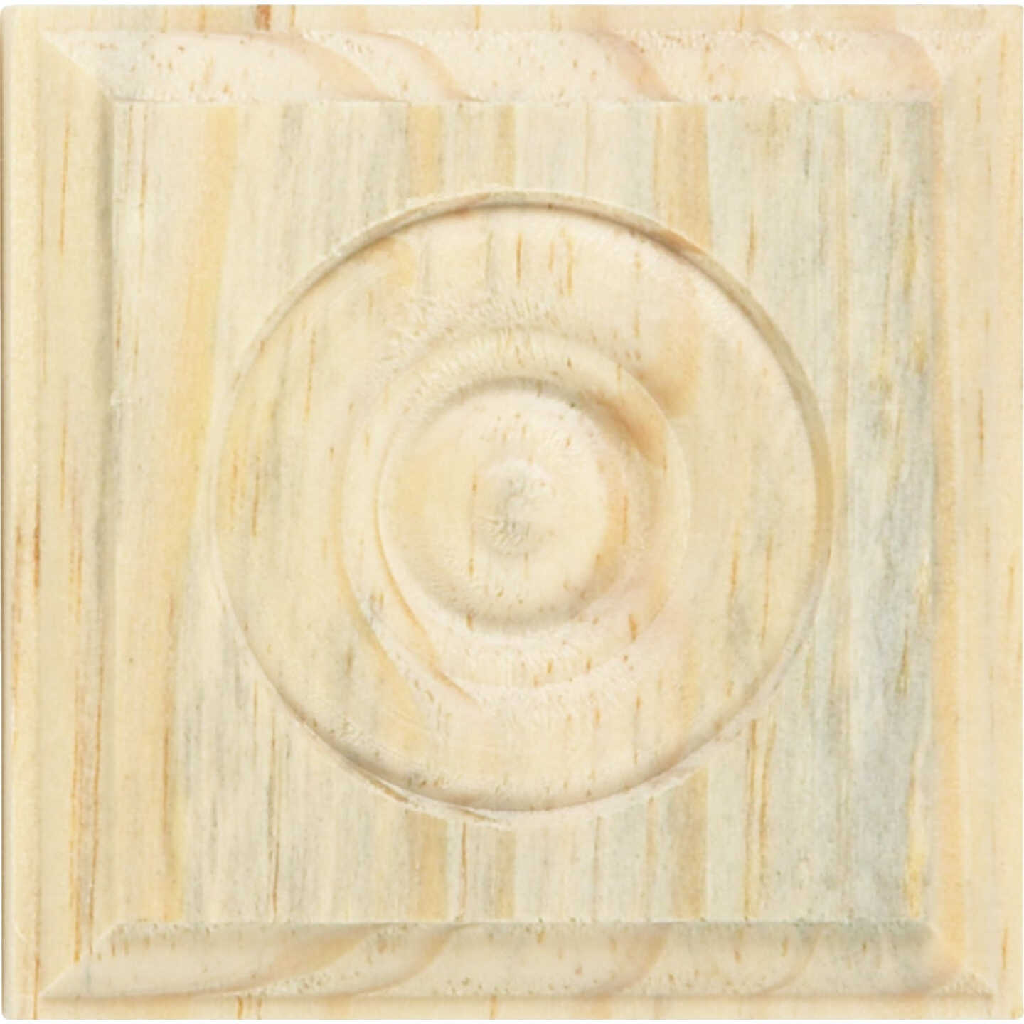 House of Fara 7/8 In. x 2-1/2 In. Unfinished Pine Rosette Image 3