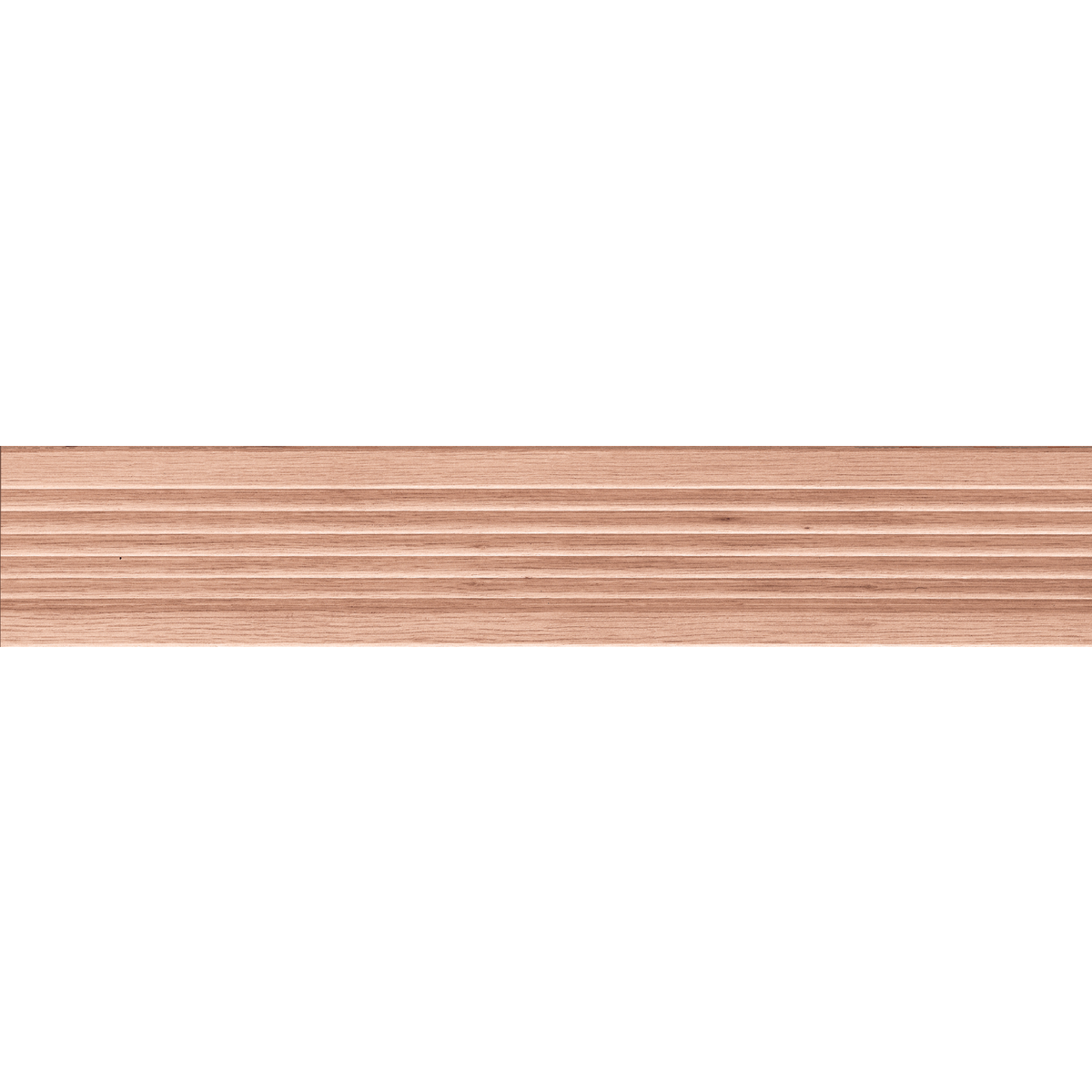 House of Fara 7/16 In. W. x 2-1/4 In. H. x 7 Ft. L. Natural Solid Oak Fluted Wood Casing Image 3