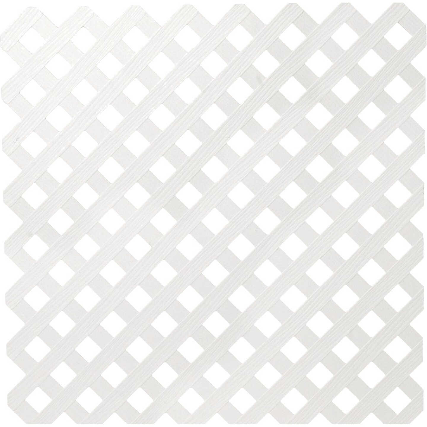 Deckorators 4 Ft. W x 8 Ft. L x 1/8 In. Thick White Vinyl Privacy Lattice Panel Image 1