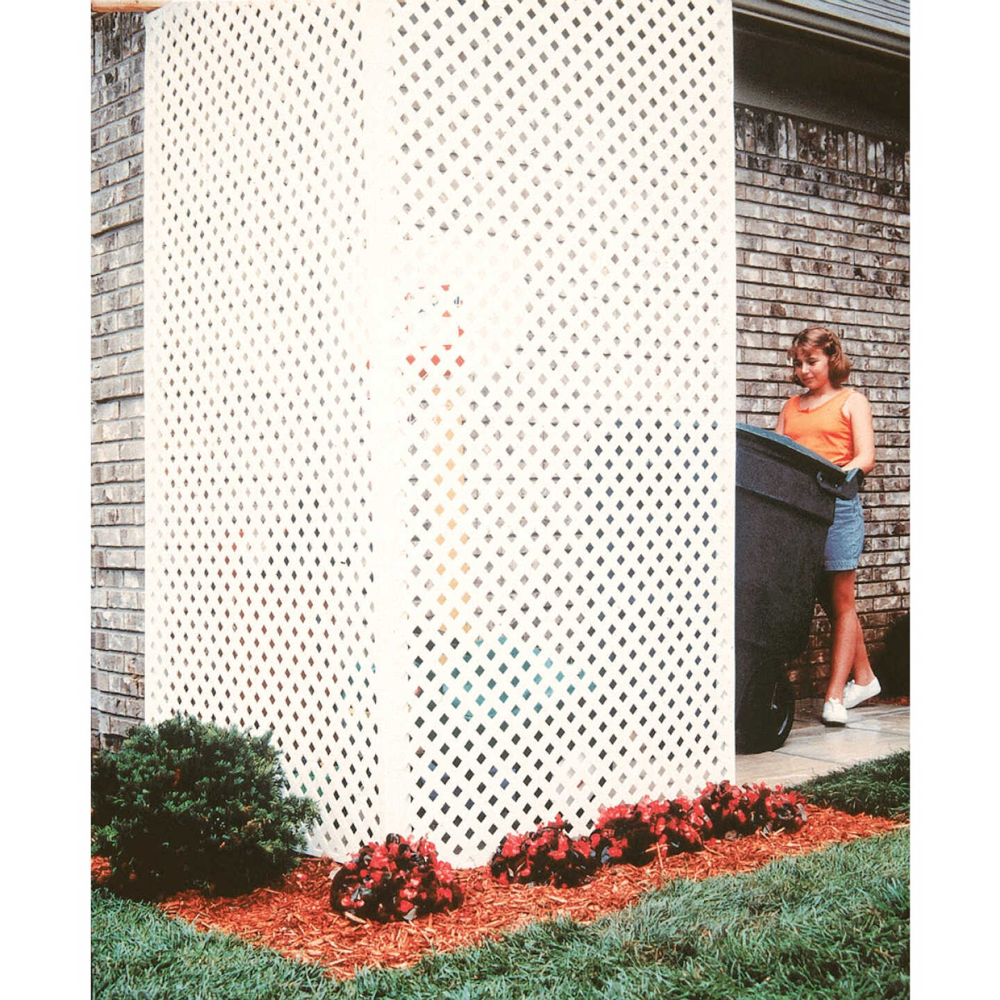 Deckorators 4 Ft. W x 8 Ft. L x 1/8 In. Thick White Vinyl Privacy Lattice Panel Image 2