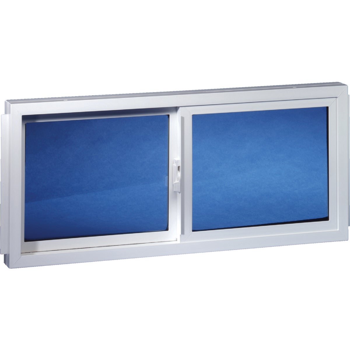 Duo-Corp. 31.875 In. W. x 19.5 In. H White Vinyl Double Slide Basement Window Image 2