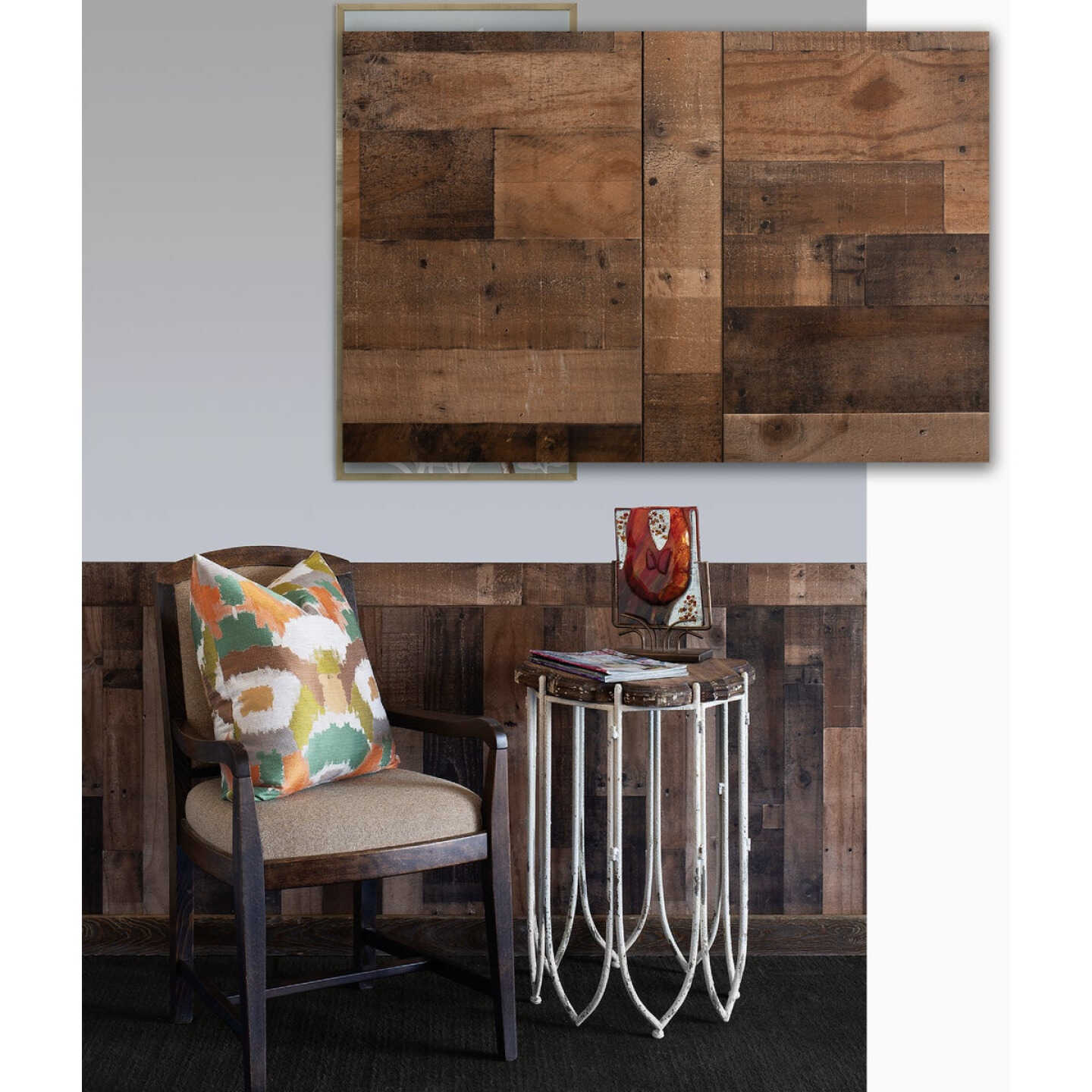 American Pacific 1/4 In. x 4 Ft. x 8 Ft. Bourbon Woods Wall Paneling Image 2