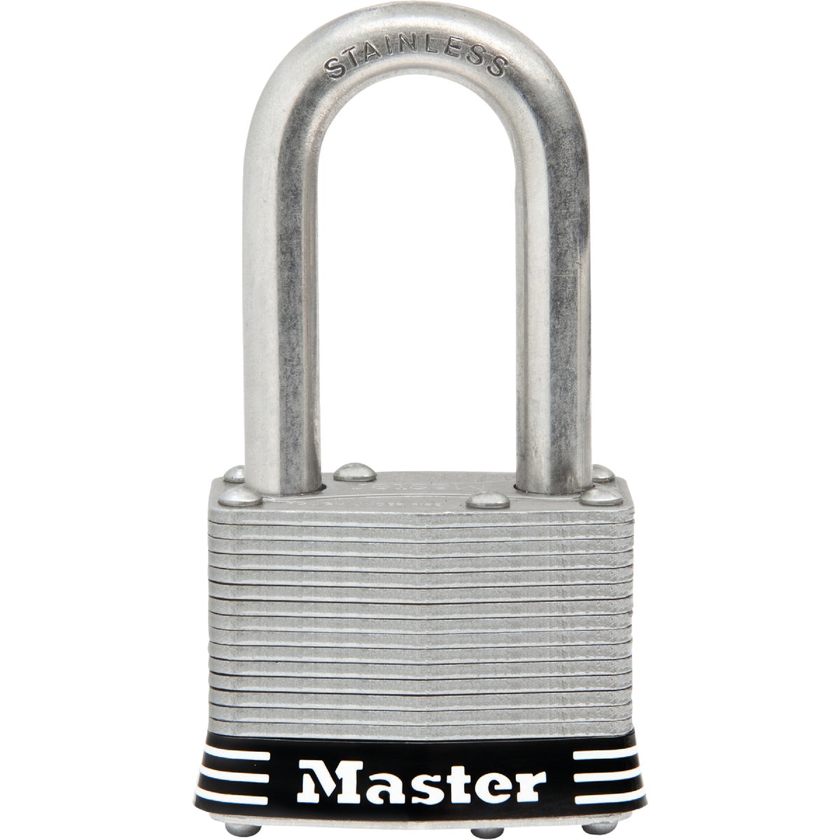 Master Lock 1-3/4 In. Laminated Stainless Steel Keyed Padlock with 1-1/2 In. Shackle Image 1