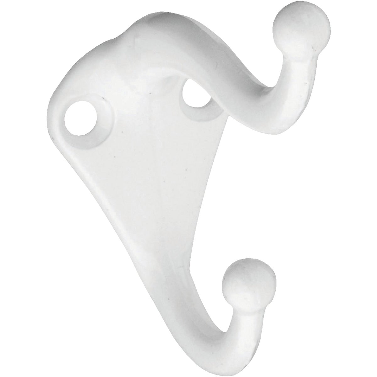 National Hardware White Coat & Hat Hook (2-Pack)