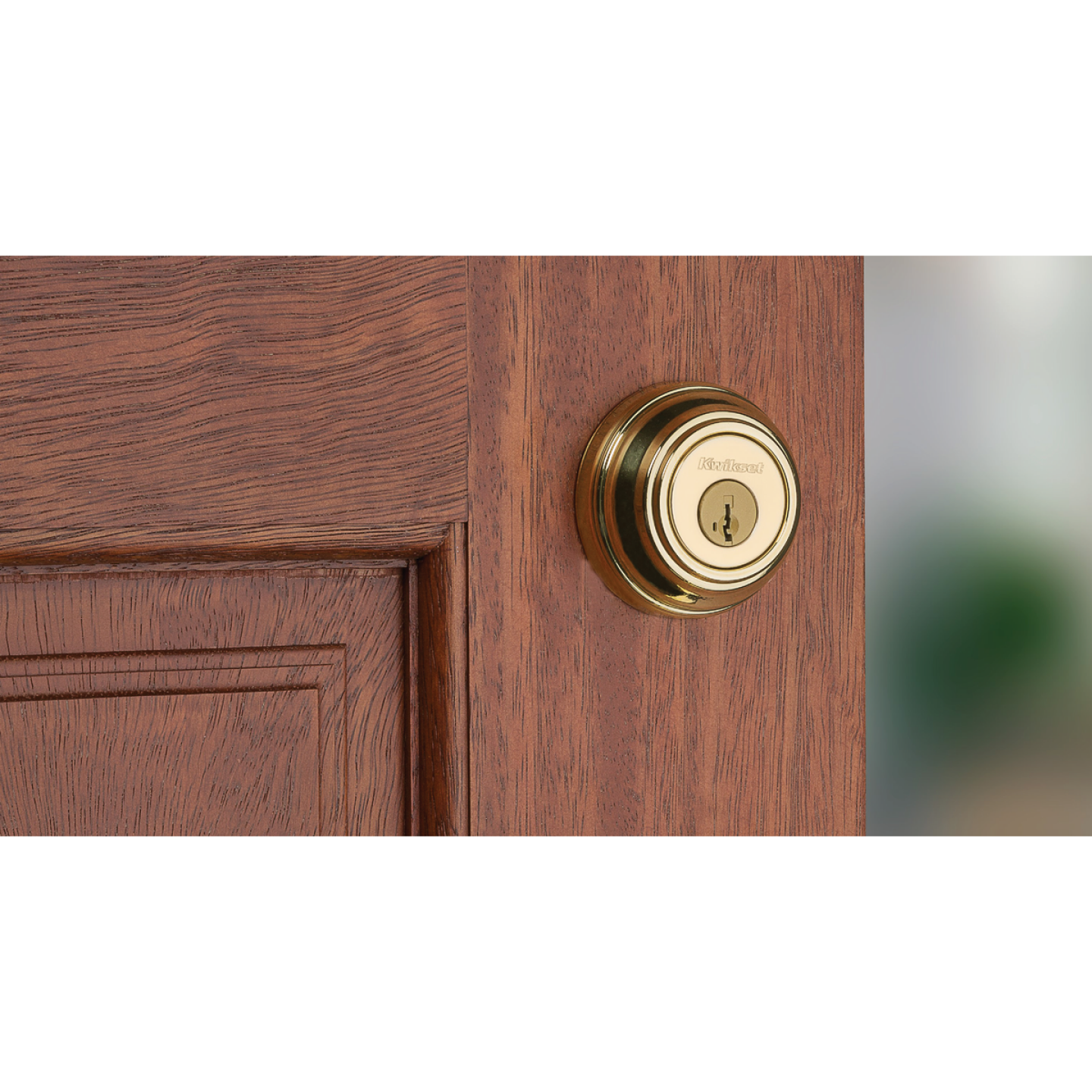 Kwikset Signature Series Polished Brass Single Cylinder Deadbolt Image 2