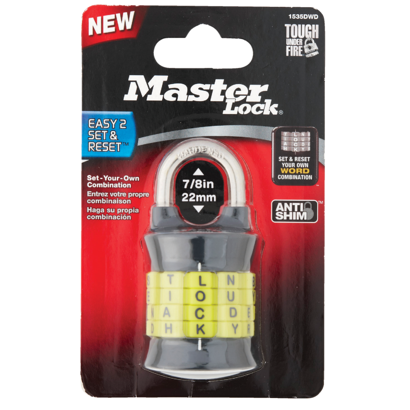 Master Lock 1-1/2 In. Zinc Alpha Barrel Combination Padlock Image 2
