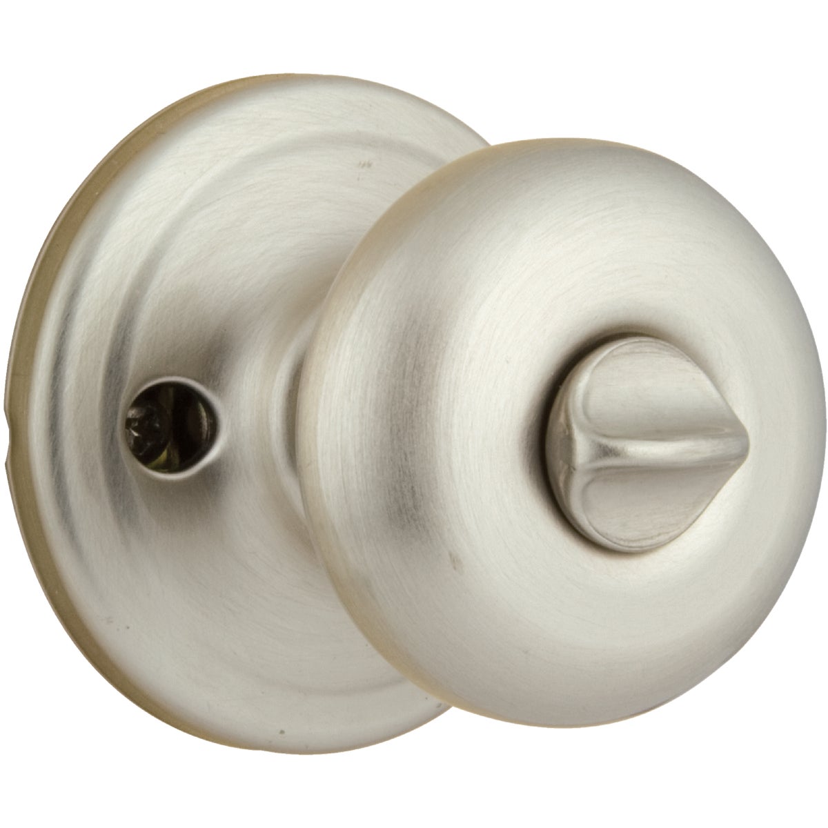 Kwikset Signature Series Satin Nickel Bed & Bath Door Knob Image 1