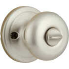 Kwikset Signature Series Satin Nickel Bed & Bath Door Knob Image 1
