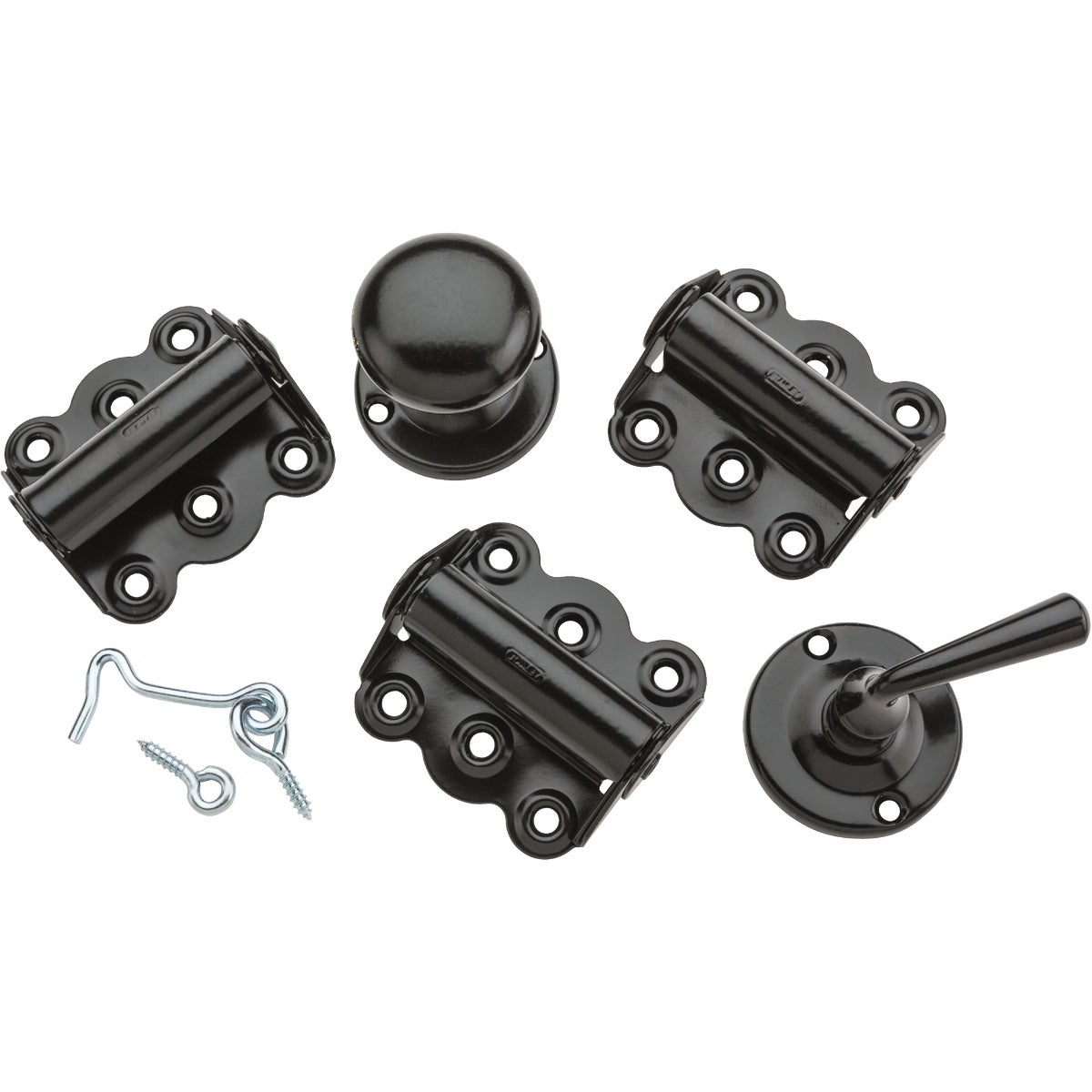 National Hardware Black 3-Hinge Screen Door Kit