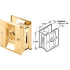 Prime-Line Brass Pocket Door Lock Pull Image 1