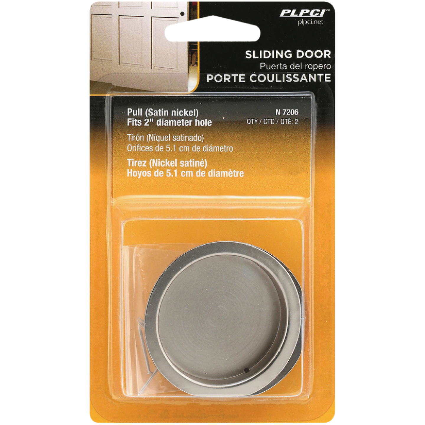 Prime-Line 2 In. Closet Finger Door Pull (2 Count) Image 2