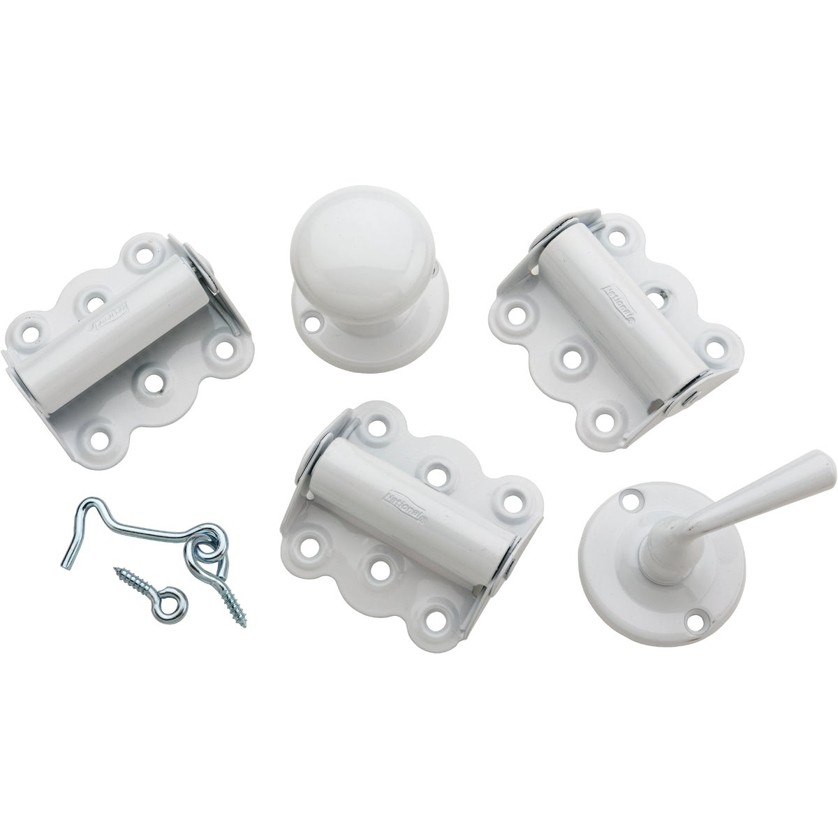 National Hardware White 3-Hinge Screen Door Kit