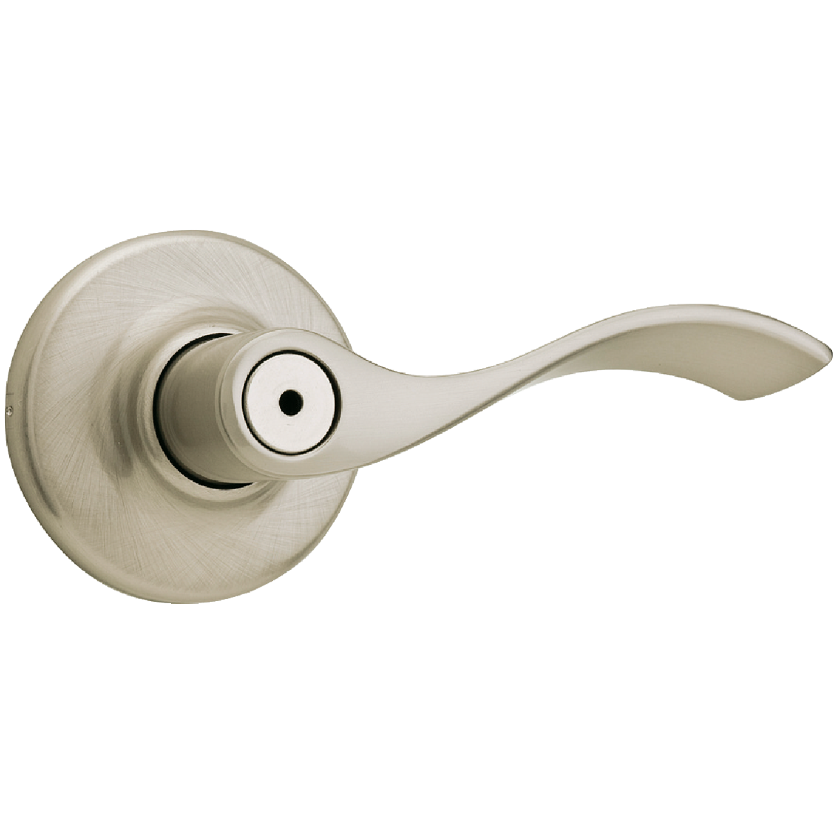 Kwikset Satin Nickel Balboa Privacy Door Lever  Image 1