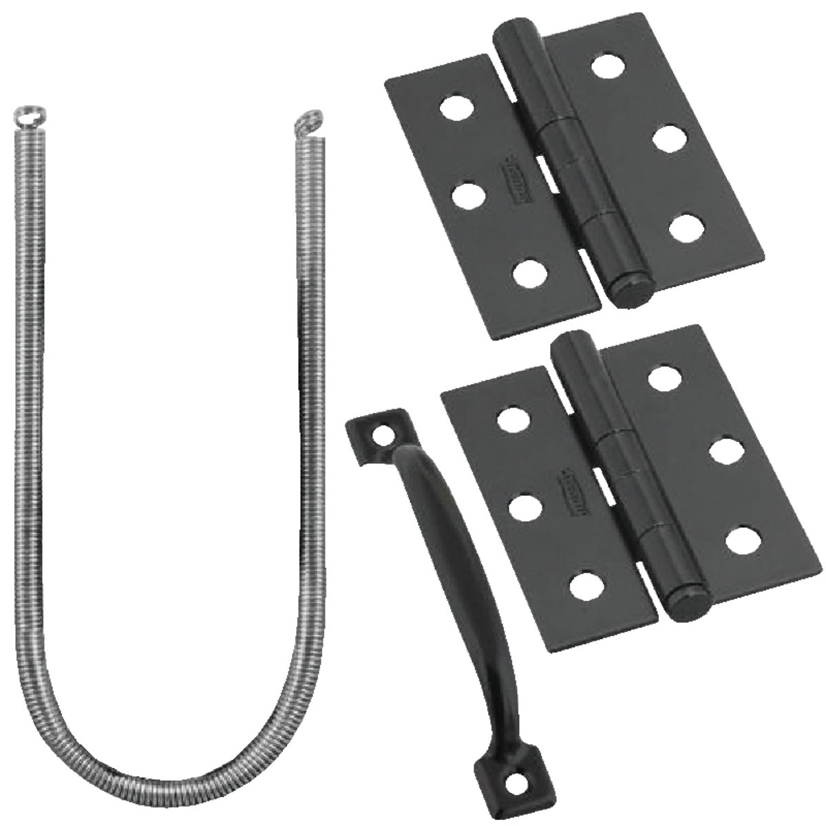 National Hardware Black 2-Hinge Screen Door Kit