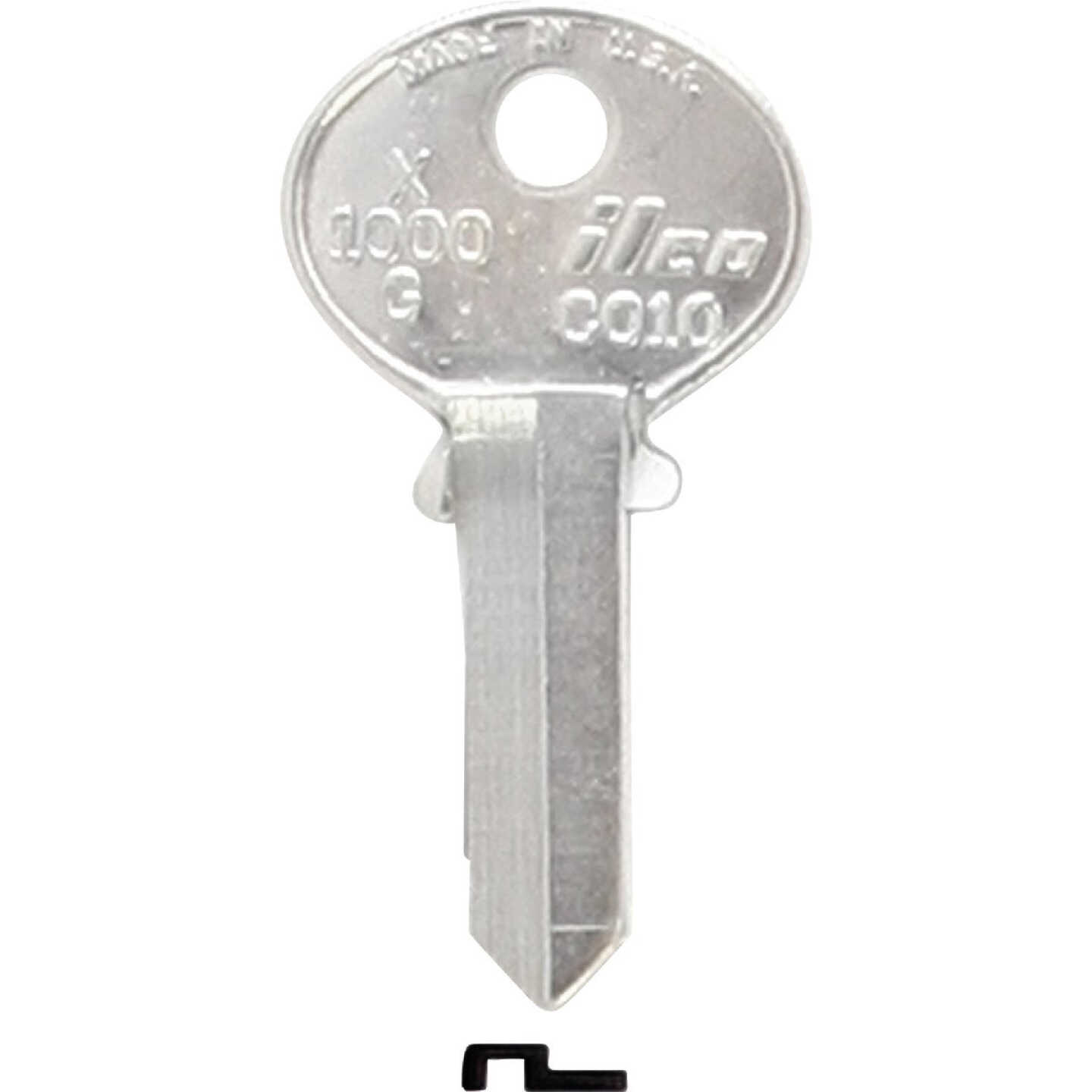 ILCO Corbin Nickel Plated File Cabinet Key CO10 / X1000G (10-Pack) Image 1