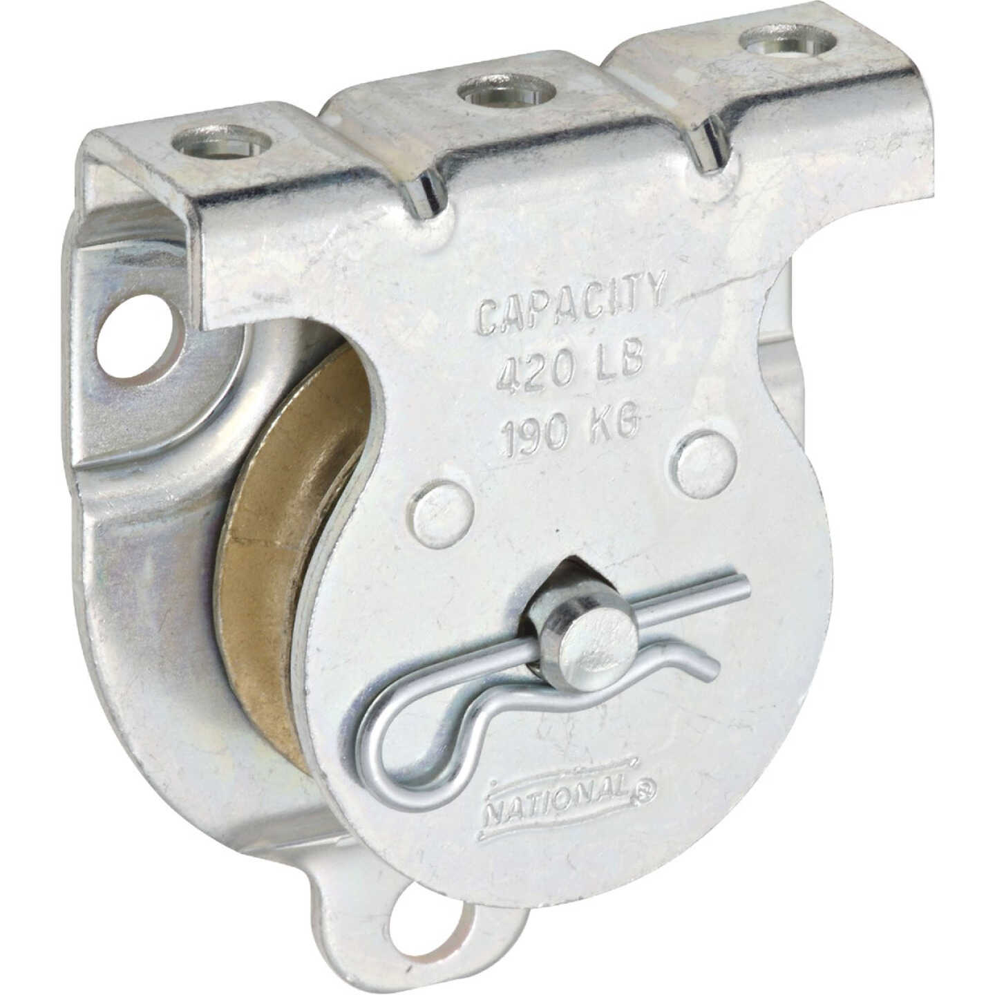National Hardware 1-1/2 In. O.D. Single Wall/Ceiling Mount Rope Pulley Image 1