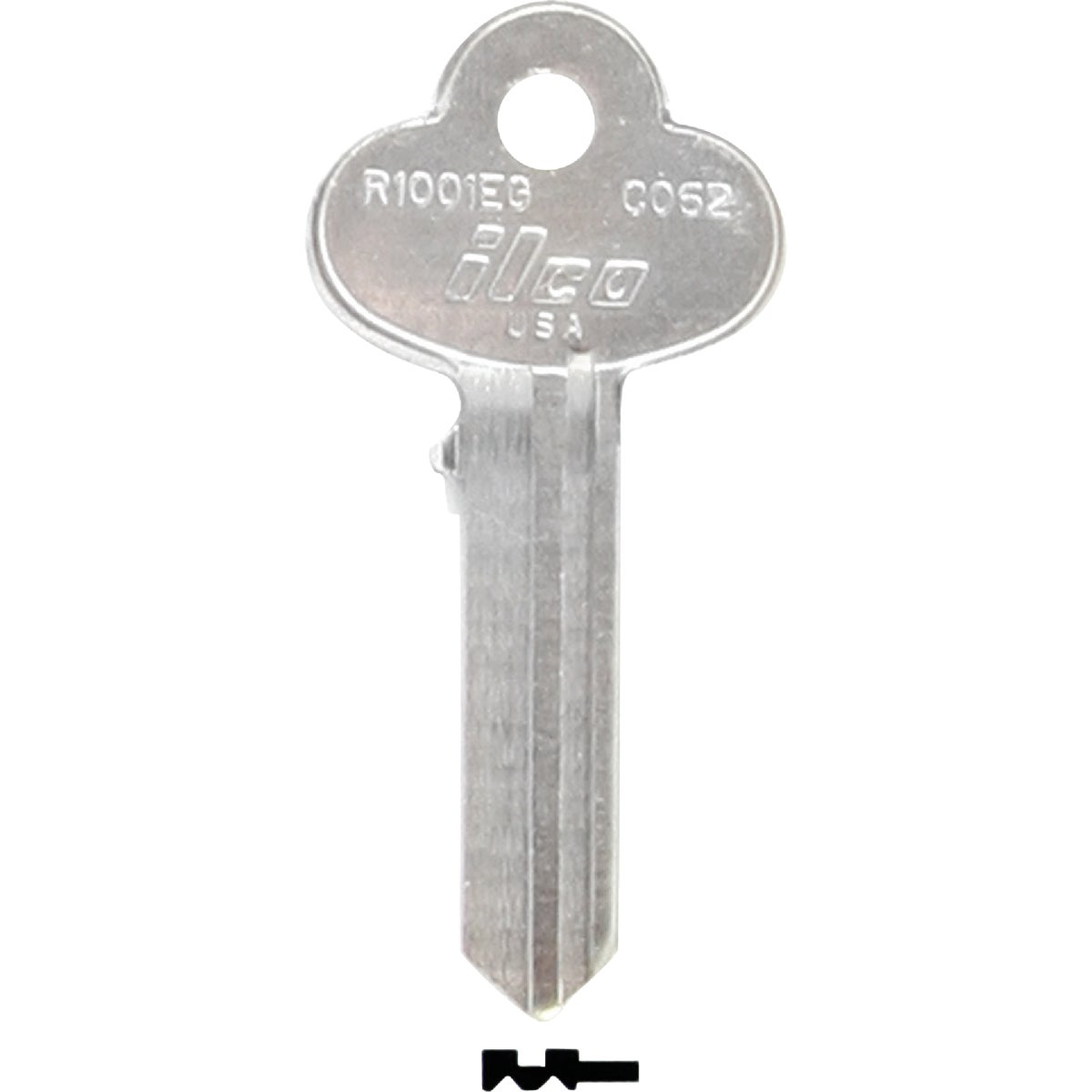 ILCO Corbin Nickel Plated File Cabinet Key CO62 / R1001EG (10-Pack)