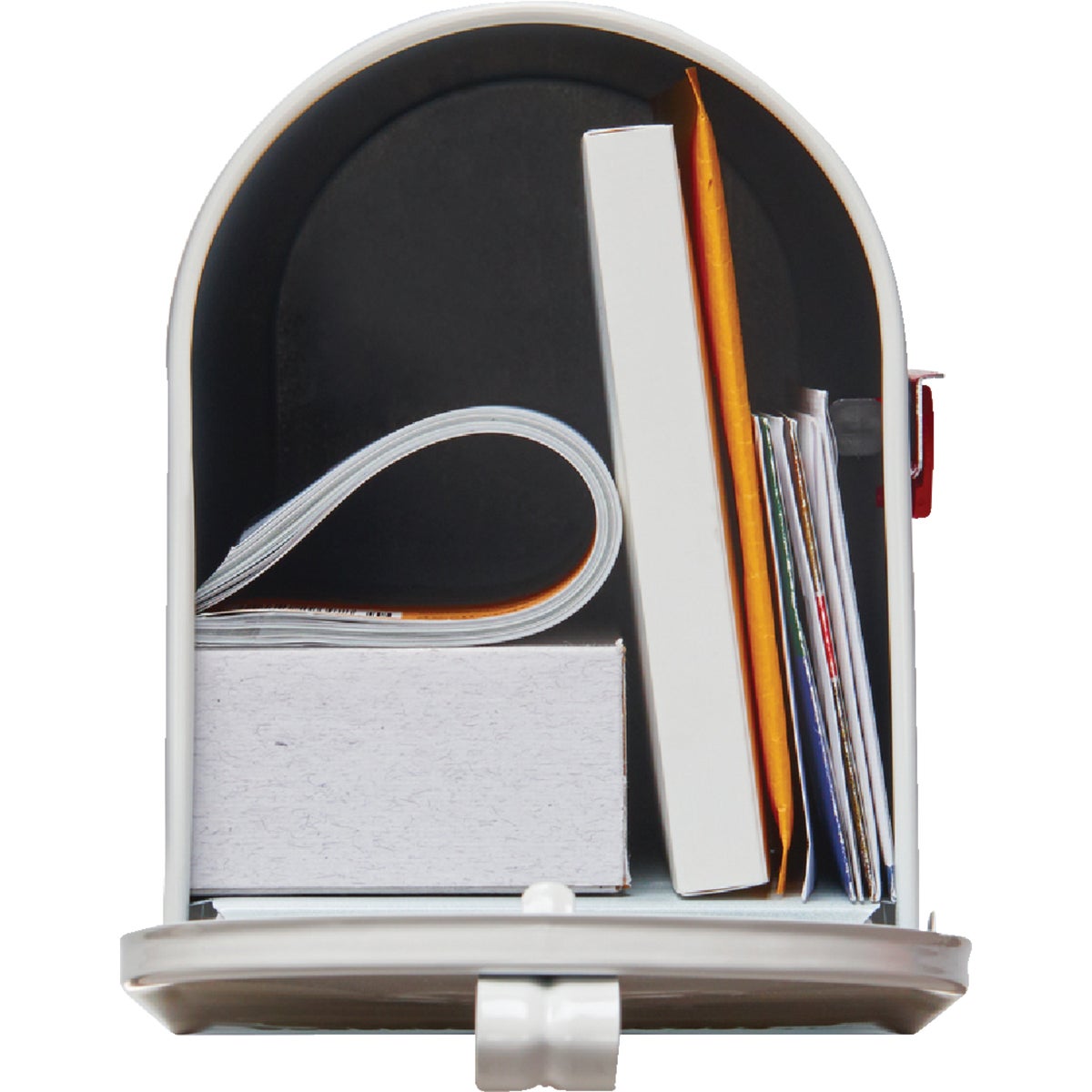 Gibraltar Elite T1 White Steel Rural Post Mount Mailbox Image 3