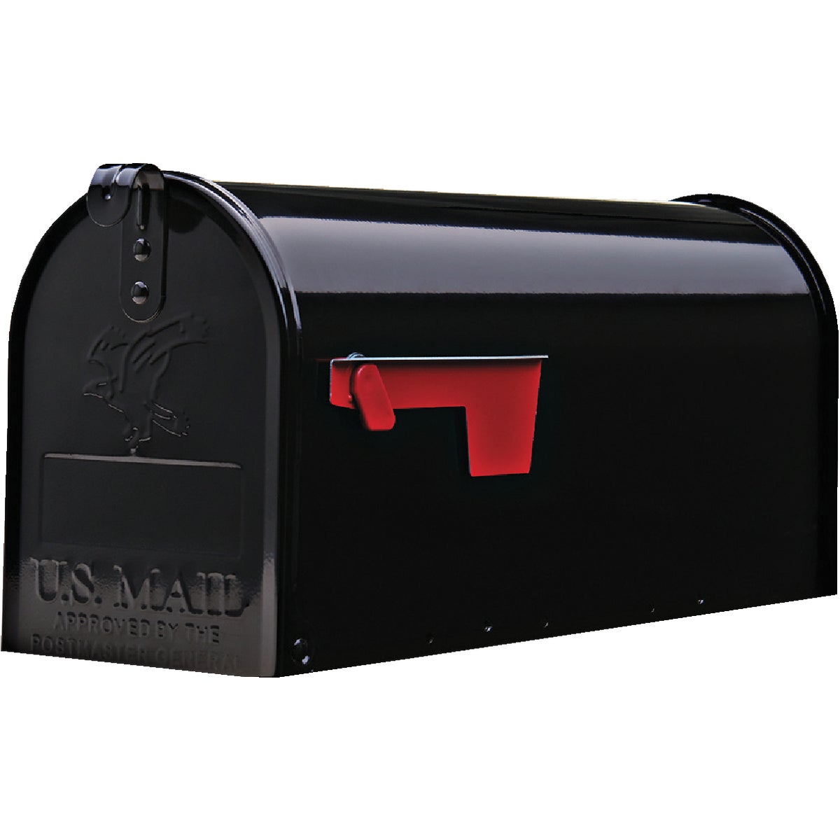 Gibraltar Elite Series T1 Black Steel Rural Post Mount Mailbox Image 2