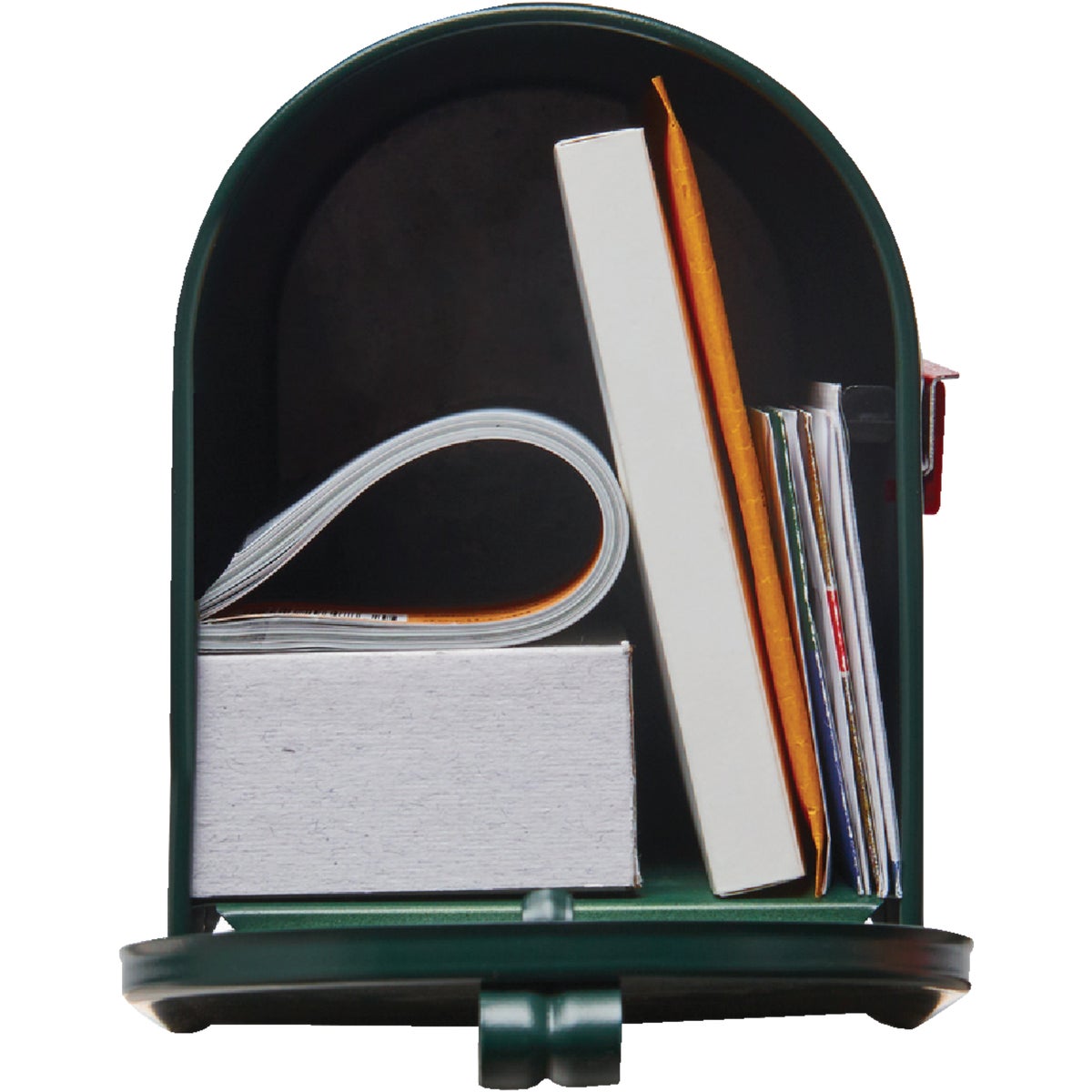 Gibraltar Elite T1 Green Steel Rural Post Mount Mailbox Image 3