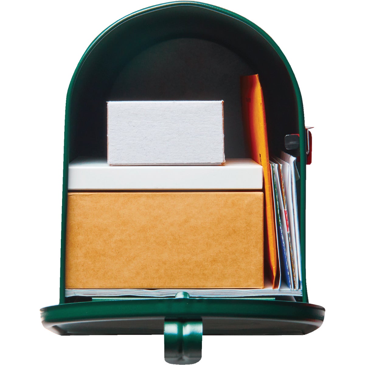 Gibraltar Elite T2 Large Green Steel Rural Post Mount Mailbox Image 3