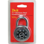 Do it 2 In. Stainless Steel Black Combination Lock Padlock Image 2