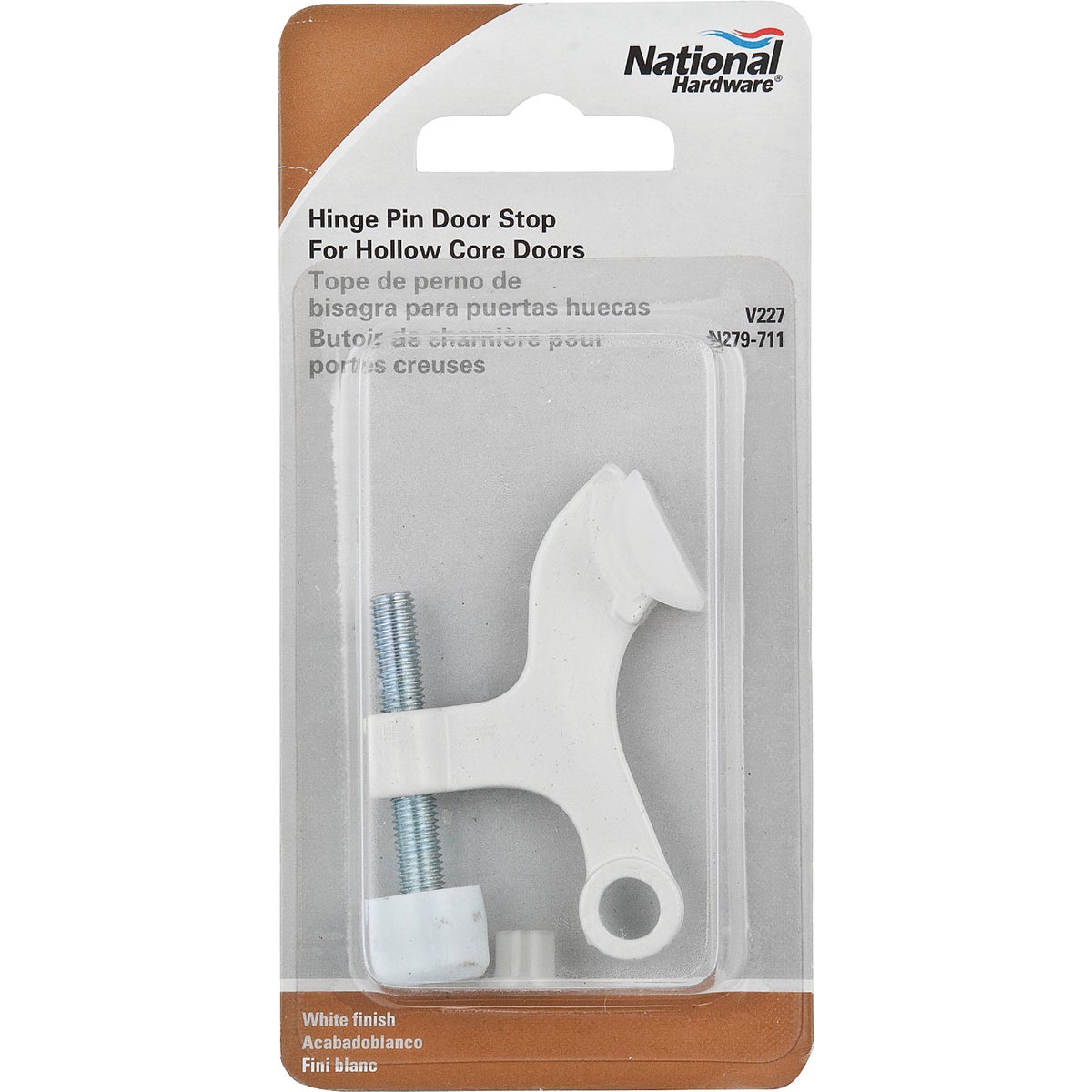 National Hardware White Hinge Pin Door Stops Image 2