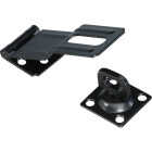 National Hardware 4-1/2 In. Black Swivel Safety Hasp Image 1