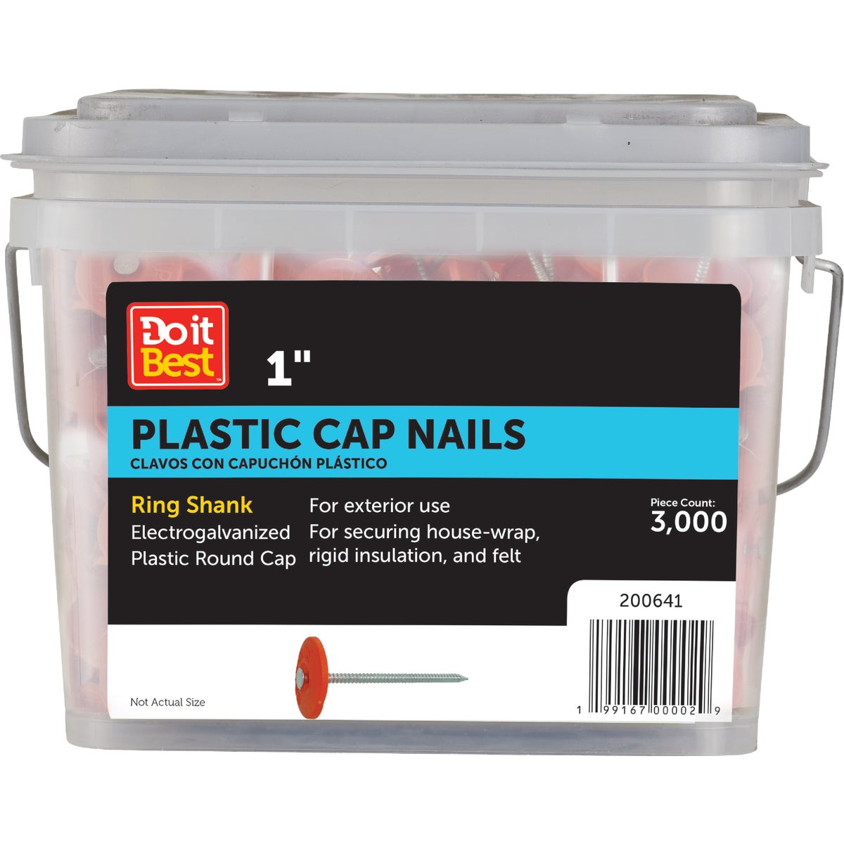 Do it Best 1 In. 12 ga Electrogalvanized Cap Nails (3000 Ct., 9 Lb.)