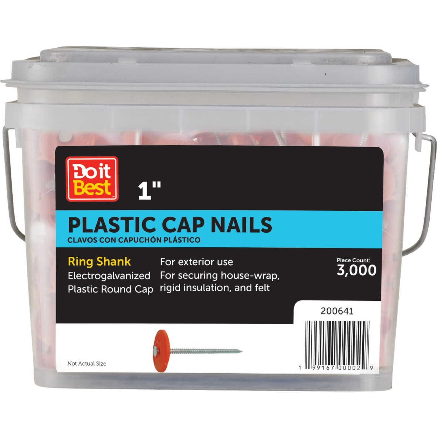 Do it Best 1 In. 12 ga Electrogalvanized Cap Nails (3000 Ct., 9 Lb.) Image 1